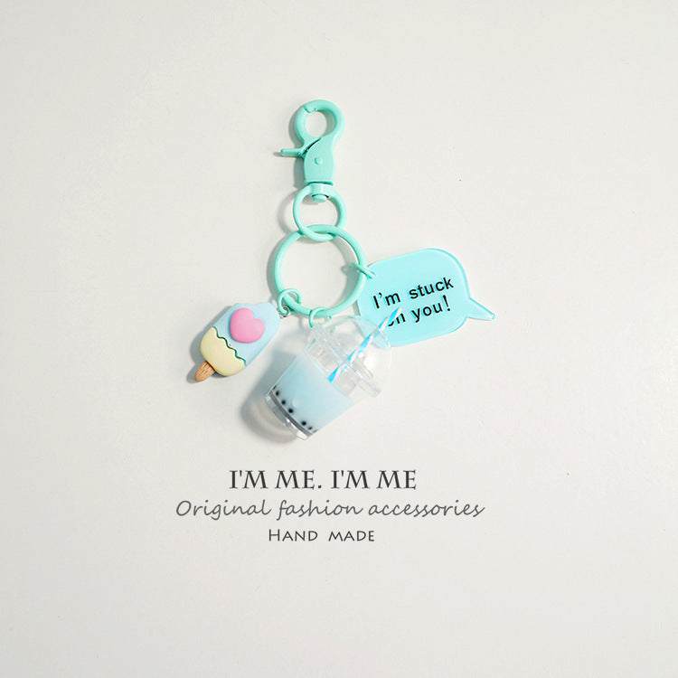 Wholesale Milk Tea Bear Oiled Cute Keychain